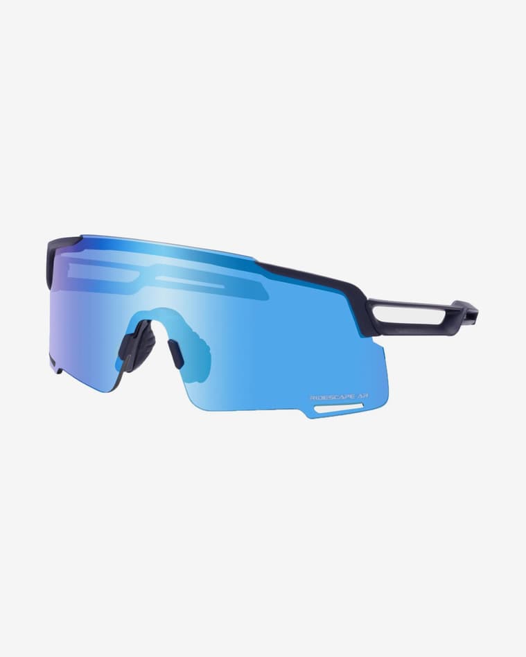 Shimano EQNX5 schwarz Brille mit blauen verspiegelten Gläsern