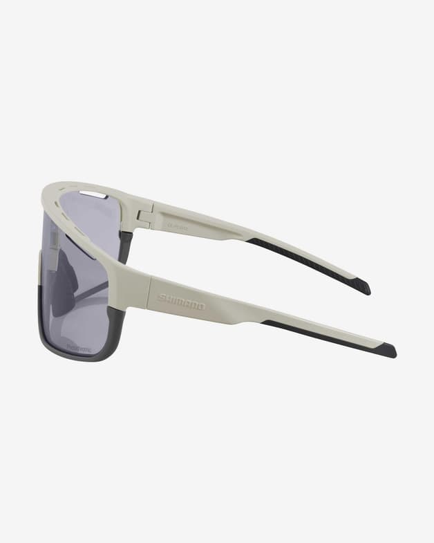 Shimano Pulsar Brille mattweiß/schwarz mit transparenten Polyamidgläsern