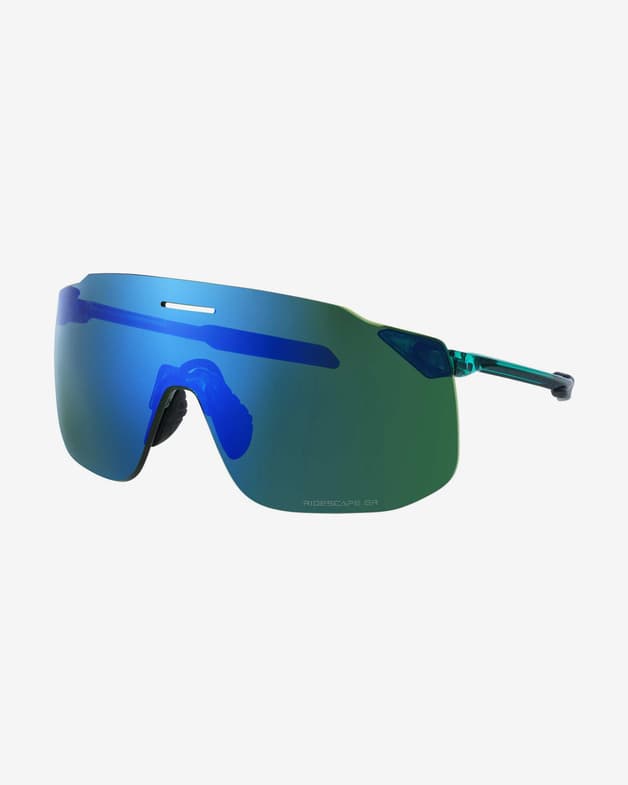 Shimano S-phyre Brille dunkelgrün mit transparenten Polyamidgläsern