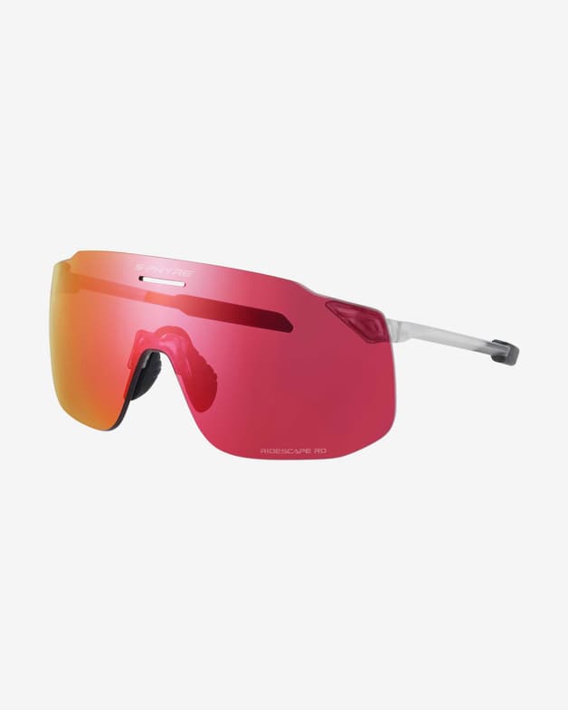 Shimano S-phyre Brille weiß/orange mit transparenten Polyamidgläsern
