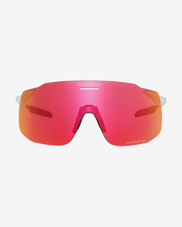 Shimano S-phyre Brille weiß/orange mit transparenten Polyamidgläsern