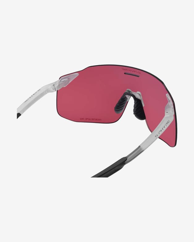 Shimano S-phyre Brille weiß/orange mit transparenten Polyamidgläsern
