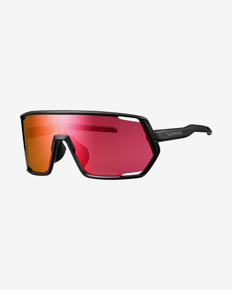 Shimano Technium Brille mattschwarz mit Ridescape Road Glas